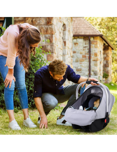 Funda de Asiento de Coche para Bebés Gris-Azul Universal