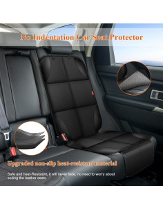 Protector de Asiento de Coche OCCKAI Negro 600D Impermeable 2