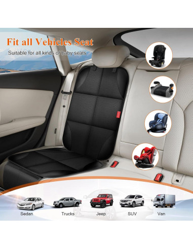 Protector de Asiento de Coche OCCKAI Negro 600D Impermeable
