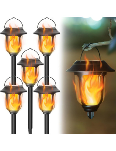 Luces de Llama Solar Dynaming para Jardín - Paquete de 6
