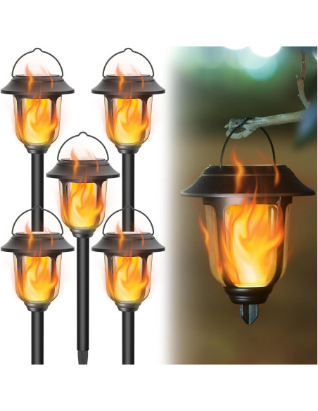 Luces de Llama Solar Dynaming para Jardín - Paquete de 6 Luces de Llama Solar Dynaming para Jardín - Paquete de 6