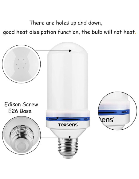 Paquete de 3 Bombillas LED E26 Munetoshi Efecto Llama Verde Paquete de 3 Bombillas LED E26 Munetoshi Efecto Llama Verde
