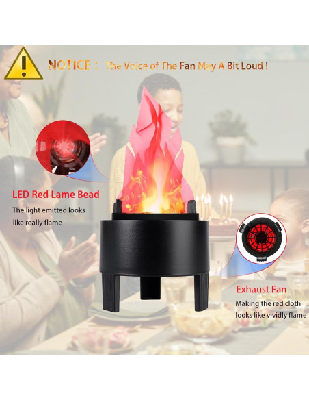 Lámpara de Efecto Llama Falsa LED Wagevedex 110V 13cm Lámpara de Efecto Llama Falsa LED Wagevedex 110V 13cm