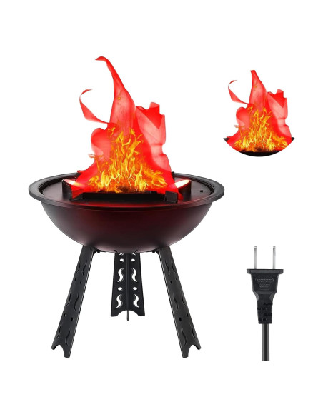 Lámpara LED 3D Efecto Llama Falsa WVIOUOPU 30cm 22cm Lámpara LED 3D Efecto Llama Falsa WVIOUOPU 30cm 22cm