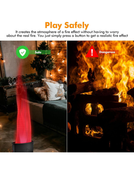 Lámpara de Fuego Artificial Ridgeyard 36 LED Efecto Llama 100W Lámpara de Fuego Artificial Ridgeyard 36 LED Efecto Llama 100W