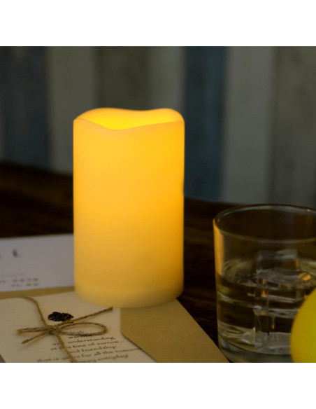 Velas LED a Prueba de Agua QIDEA con Control Remoto 2-Pack Velas LED a Prueba de Agua QIDEA con Control Remoto 2-Pack