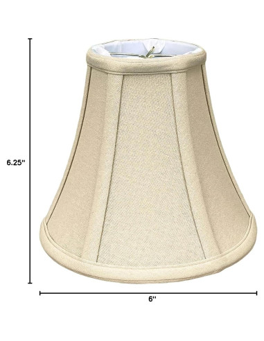 Pantalla de Lámpara True Bell Royal Designs 8.9x15.2x15.9 cm Lino Beige
