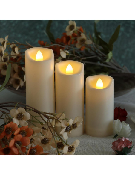 Paquete de 3 Velas LED a Batería 5.08cm x 10.16cm Sin Llama Paquete de 3 Velas LED a Batería 5.08cm x 10.16cm Sin Llama