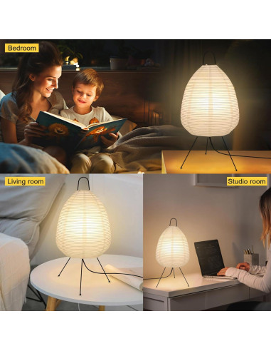 Lámpara de Papel de Arroz Kuabiz 47cm Regulable LED Clásico