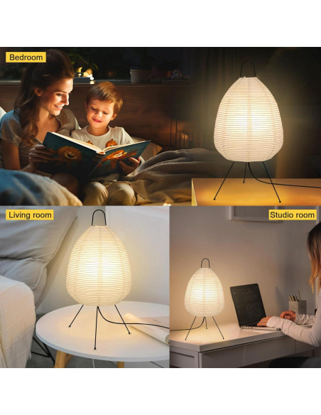 Lámpara de Papel de Arroz Kuabiz 47cm Regulable LED Clásico Lámpara de Papel de Arroz Kuabiz 47cm Regulable LED Clásico
