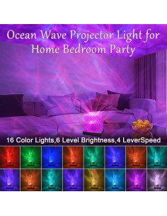 Lámpara Proyector de Luces Oceánicas HCRTGAY 16 Colores LED 2
