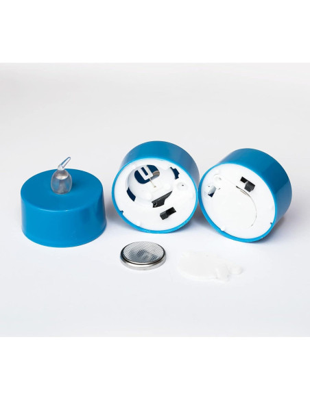 LANKER 24 Velas LED Tealight Sin Llama Azules para Decoración LANKER 24 Velas LED Tealight Sin Llama Azules para Decoración
