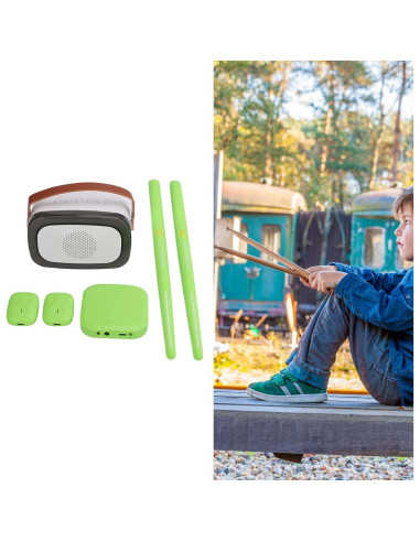 Juego de Batería Electrónica Bewinner Verde con Altavoz