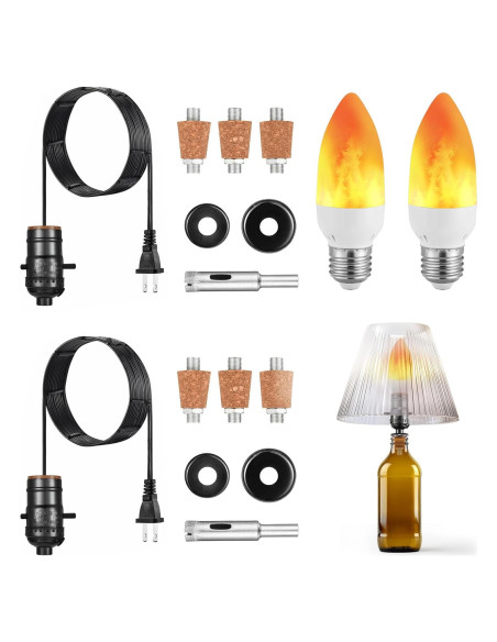 Kit de Lámpara de Botella de Vino DIY Lpraer con Bombillas LED Kit de Lámpara de Botella de Vino DIY Lpraer con Bombillas LED