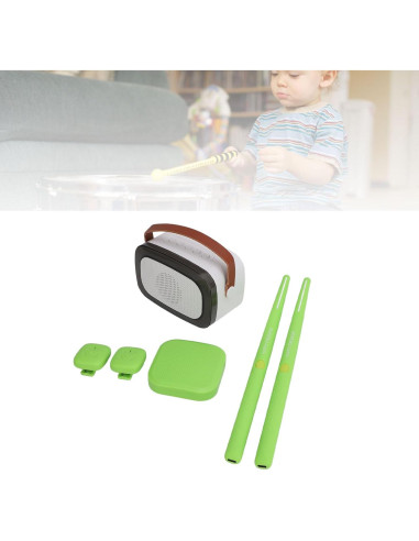 Juego de Batería Electrónica Bewinner Verde con Altavoz