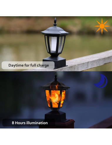 Luces de Poste Solar de Llama Dinámica Dynaming - Paquete de 6