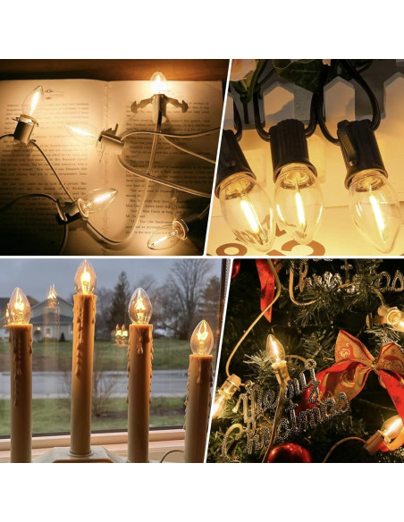 Bombilla LED Candelabro E12 Hcnew 0.5W 2700K 50LM 6-Pack Bombilla LED Candelabro E12 Hcnew 0.5W 2700K 50LM 6-Pack
