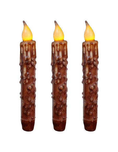 Velas Taper LED CVHOMEDECO 17.1 cm Sin Llama 3 PZS Café Velas Taper LED CVHOMEDECO 17.1 cm Sin Llama 3 PZS Café