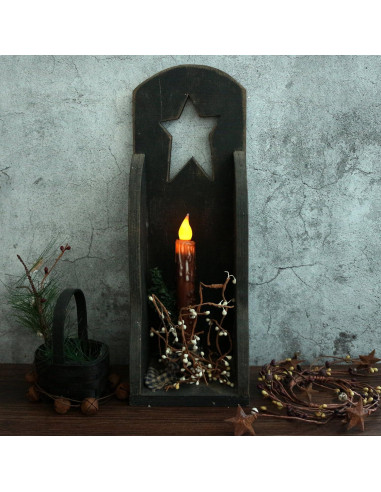 Velas Taper LED CVHOMEDECO 17.1 cm Sin Llama 3 PZS Café