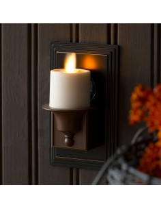 Luz Nocturna Sin Llama Luminara Bronce con Sensor Crepúsculo - Juego de 2 2