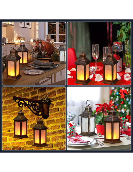 Linternas Vintage LED Tondiamo 2 Pcs 21.3 cm Bronce Decorativas Linternas Vintage LED Tondiamo 2 Pcs 21.3 cm Bronce Decorativas