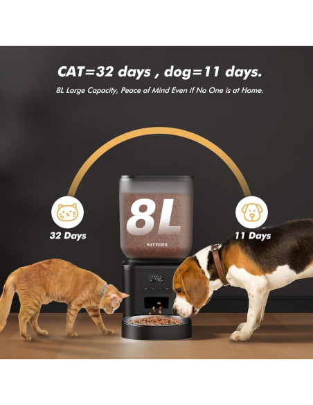 Comedero Automático Nityers 8L para Perros y Gatos Comedero Automático Nityers 8L para Perros y Gatos