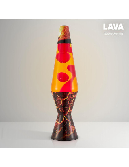 Lámpara Lava Lava - 36.83 cm - Cera Roja y Líquido Naranja Lámpara Lava Lava - 36.83 cm - Cera Roja y Líquido Naranja