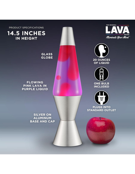 Lámpara de Lava Lava 2121 Púrpura/Rosa 36.83 cm Aluminio Lámpara de Lava Lava 2121 Púrpura/Rosa 36.83 cm Aluminio