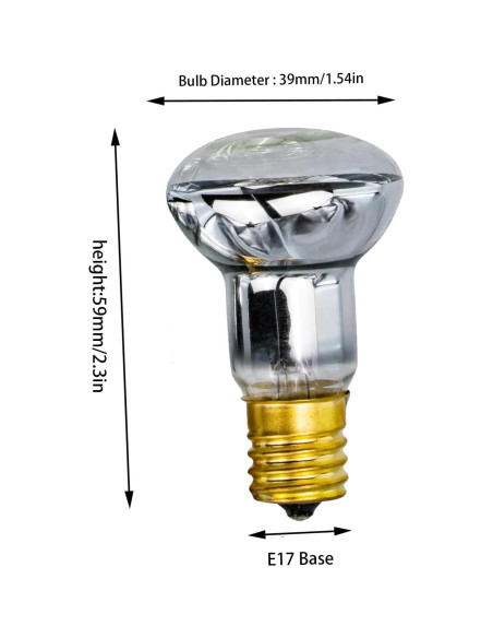 Paquete de 4 Bombillas R39 E17 30W para Lámparas de Lava Paquete de 4 Bombillas R39 E17 30W para Lámparas de Lava