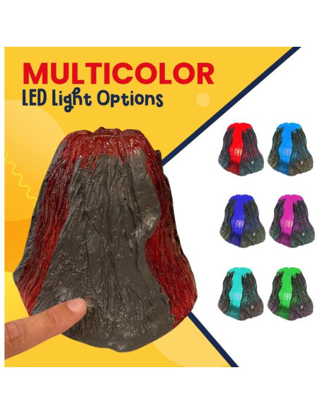 Lámpara Nocturna Volcán LED Cambiante DIY Jr. 17.15x12.7cm Lámpara Nocturna Volcán LED Cambiante DIY Jr. 17.15x12.7cm