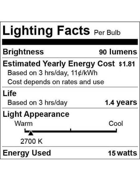 Bombillas Incandescentes T7 15W E12 para Lámparas de Sal - Paquete de 6 Bombillas Incandescentes T7 15W E12 para Lámparas de Sal - Paquete de 6