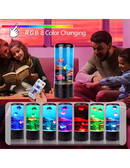 Lámpara de Peces Burbujeantes Toycol LED 8 Colores 10.6cm Lámpara de Peces Burbujeantes Toycol LED 8 Colores 10.6cm