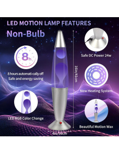 Lámpara de Movimiento LED GY 40 cm Sin Burbujas 7 Colores 2