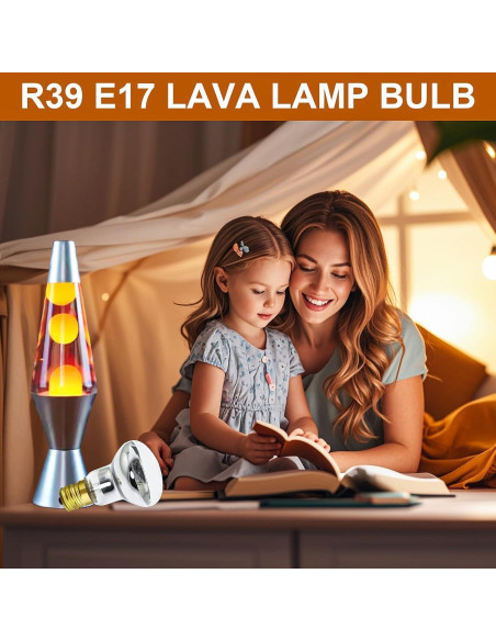 Bombilla de Lámpara de Lava R39 30W E17 2 Pack Blanca Cálida Bombilla de Lámpara de Lava R39 30W E17 2 Pack Blanca Cálida