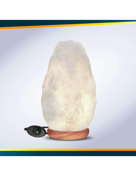 Lámpara de Sal Blanca Himalayan Glow, 15W, Hecha a Mano Lámpara de Sal Blanca Himalayan Glow, 15W, Hecha a Mano