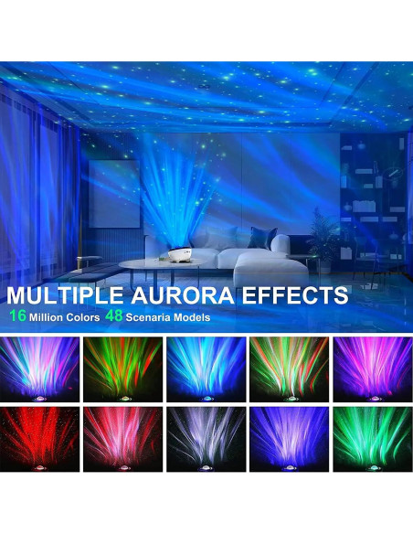 Proyector de Luz Aurora SOMKTN SKE-JBP-J01 con Bluetooth y Control Remoto Proyector de Luz Aurora SOMKTN SKE-JBP-J01 con Bluetooth y Control Remoto
