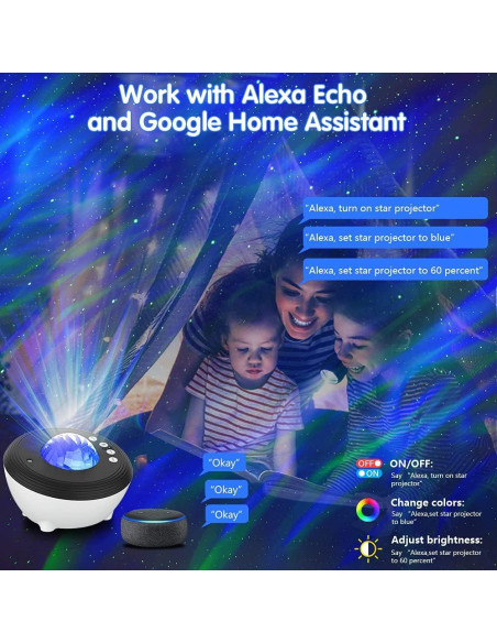 Proyector de Luz Aurora SOMKTN SKE-JBP-J01 con Bluetooth y Control Remoto Proyector de Luz Aurora SOMKTN SKE-JBP-J01 con Bluetooth y Control Remoto