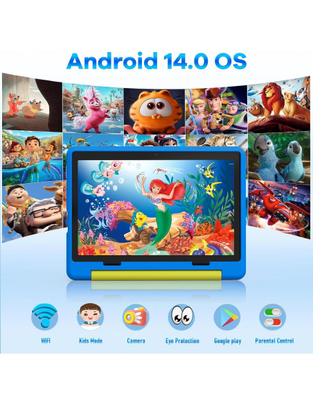 Tableta Jeazans 10.1" Android 14 para Niños con Funda Azul Tableta Jeazans 10.1" Android 14 para Niños con Funda Azul