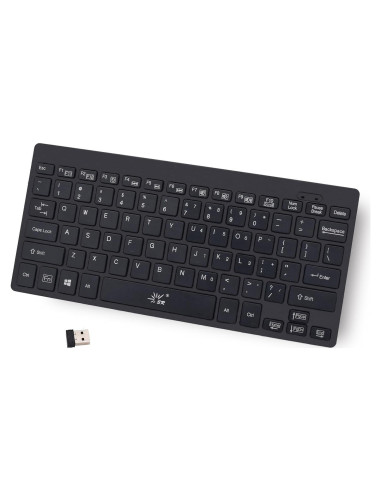Teclado Mini SR Inalámbrico 2.4G 78 Teclas USB Negro