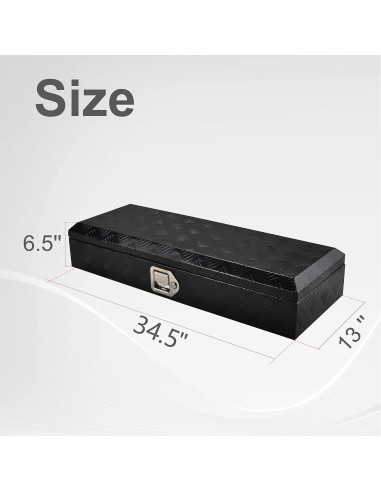Caja de herramientas de aluminio FGJQEFG 88 cm negra con cerradura
