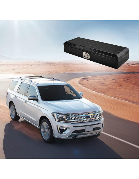 Caja de herramientas de aluminio FGJQEFG 88 cm negra con cerradura Caja de herramientas de aluminio FGJQEFG 88 cm negra con cerradura