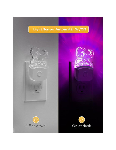 Luz Nocturna LED Dinosaurio Velociraptor LOHAS 0.5W RGB