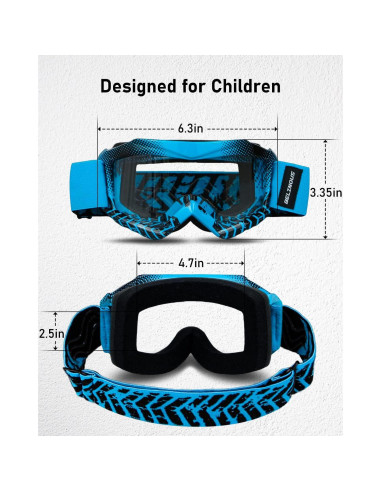 Gafas de Montar BELINOUS para Niños 3-12 Años UV400