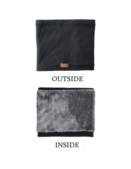 Calentador de Cuello NovForth Unisex de Forro Polar Negro Calentador de Cuello NovForth Unisex de Forro Polar Negro