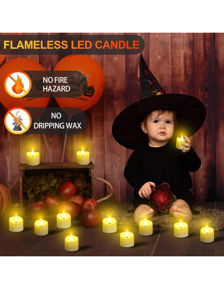 Juego de 12 Velas LED Recargables Yiamia con Control Remoto Juego de 12 Velas LED Recargables Yiamia con Control Remoto