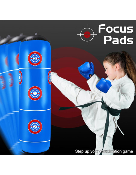 Juego de Boxeo Inflable para Niños Halloscume - 7 Piezas Juego de Boxeo Inflable para Niños Halloscume - 7 Piezas