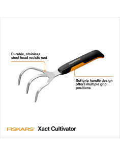 Cultivador de Mano Fiskars Xact Acero Inoxidable 0.28 kg 2