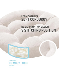 Almohada de Suelo Degrees of Comfort 22" Beige Acolchada 2