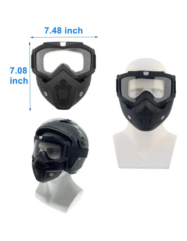 Gafas de Motocicleta LJDJ con Máscara Removible - Protección UV