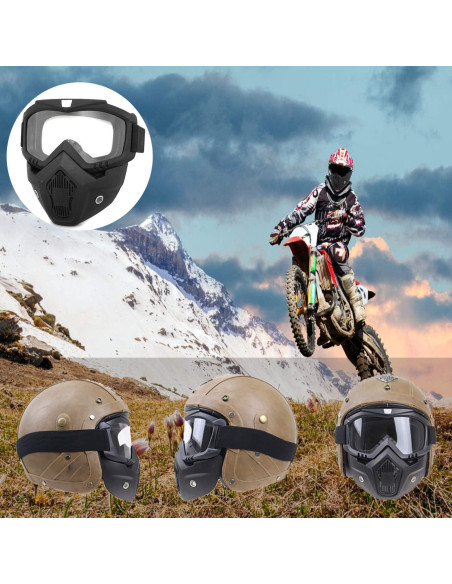 Gafas de Motocicleta LJDJ con Máscara Removible - Protección UV Gafas de Motocicleta LJDJ con Máscara Removible - Protección UV